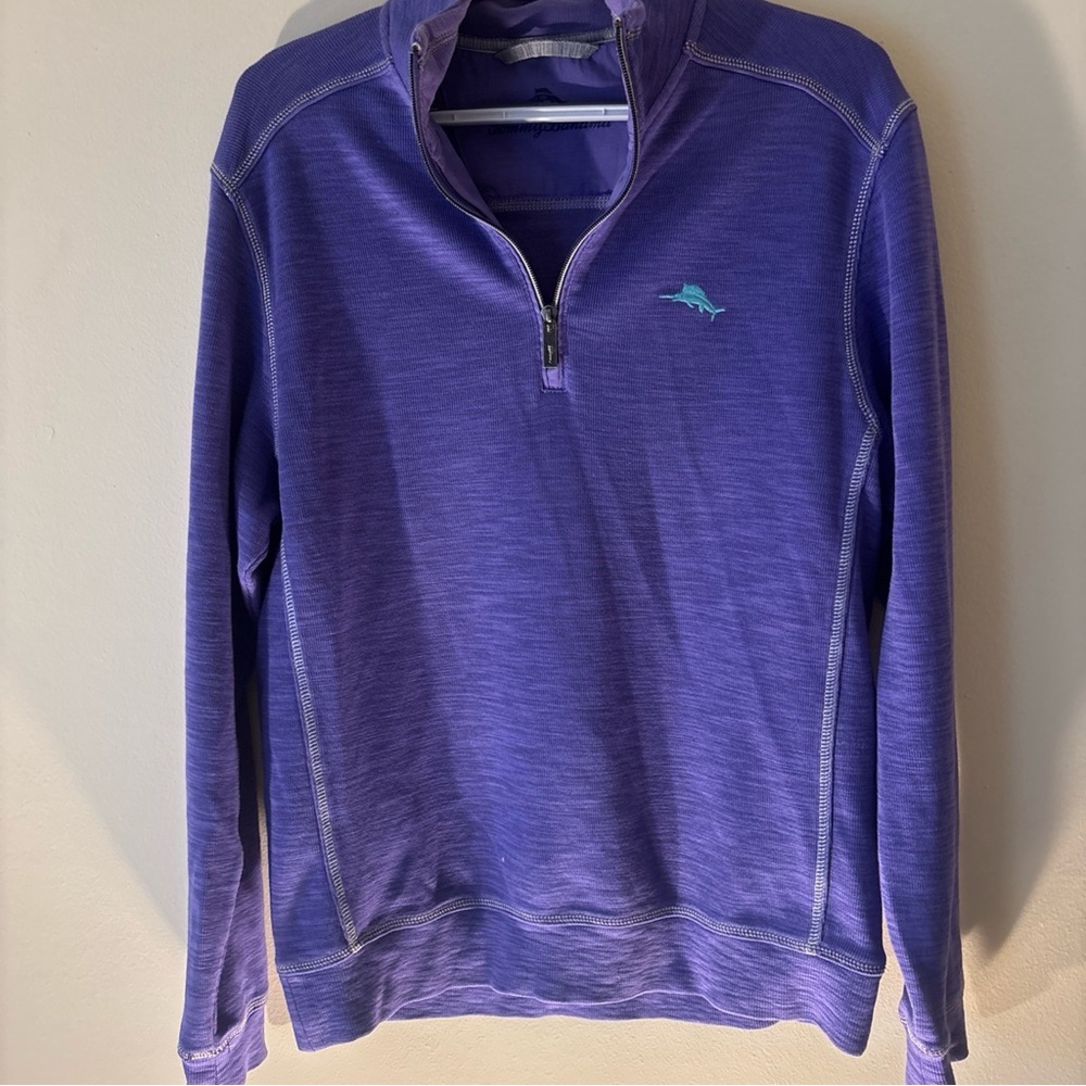 Tommy Bahama Men's Purple Pullover - Picture 9 of 9